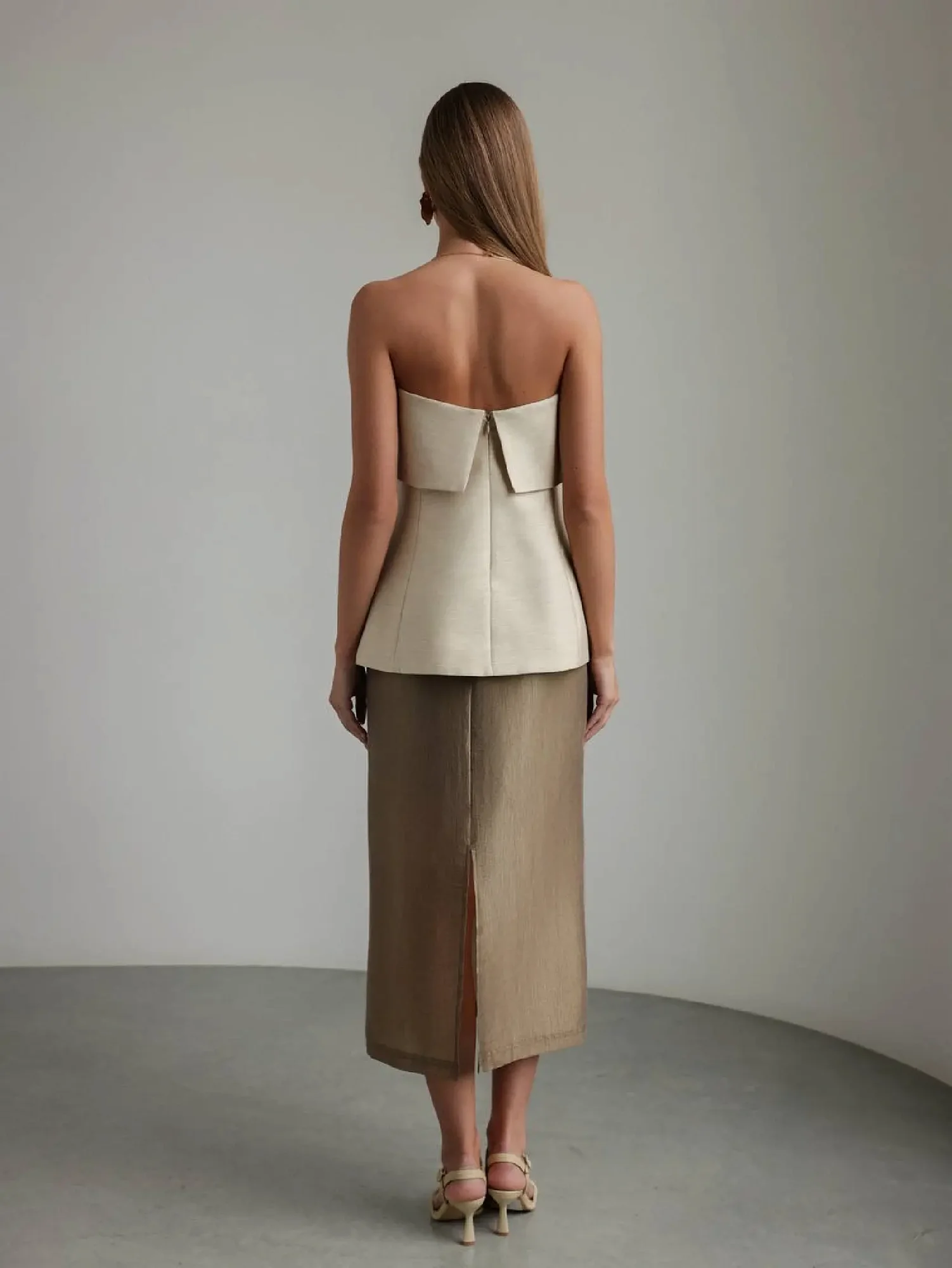 Топ (L (46), бежевый меланж). Избражение № 4