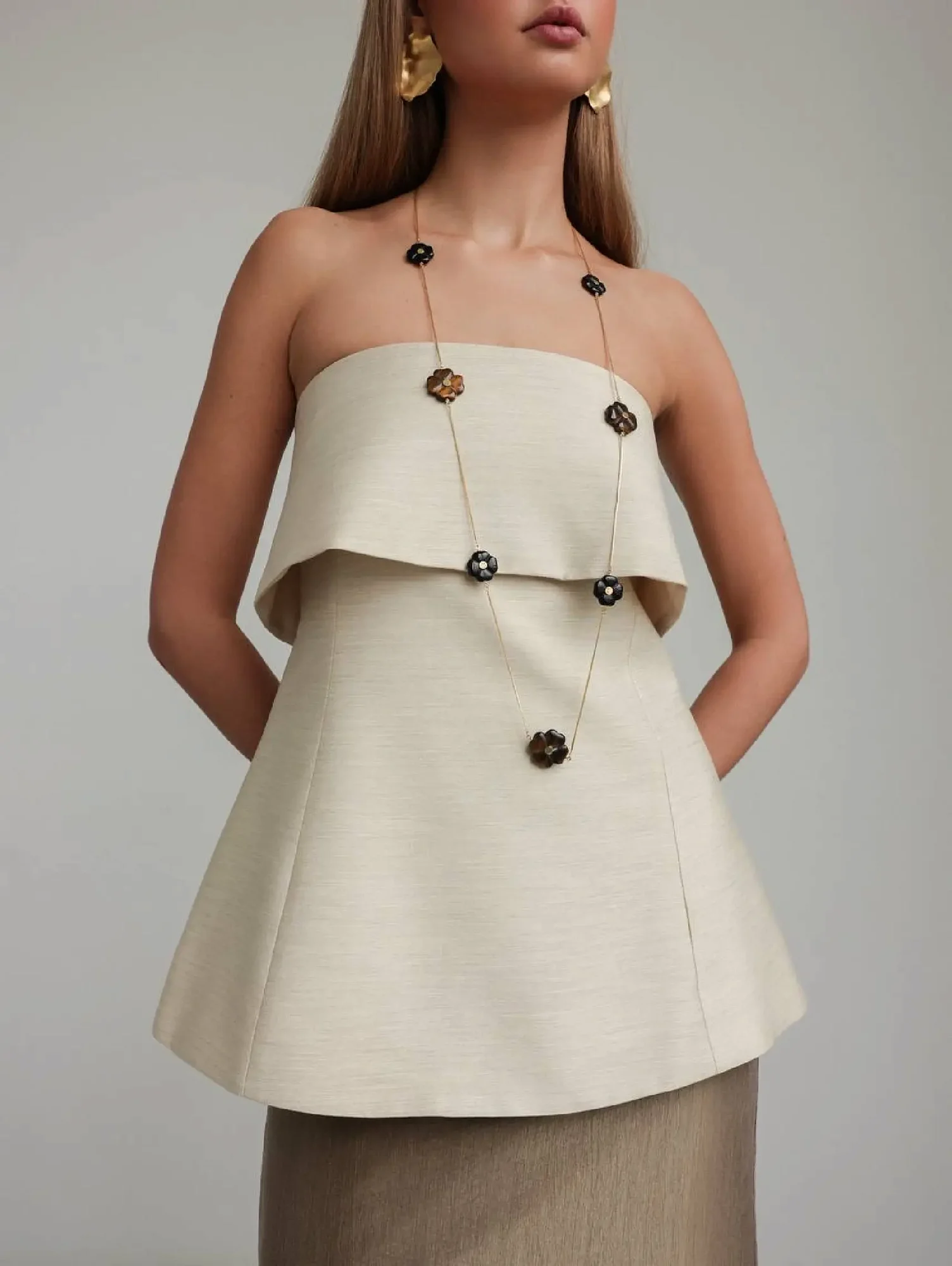 Топ (L (46), бежевый меланж). Избражение № 1