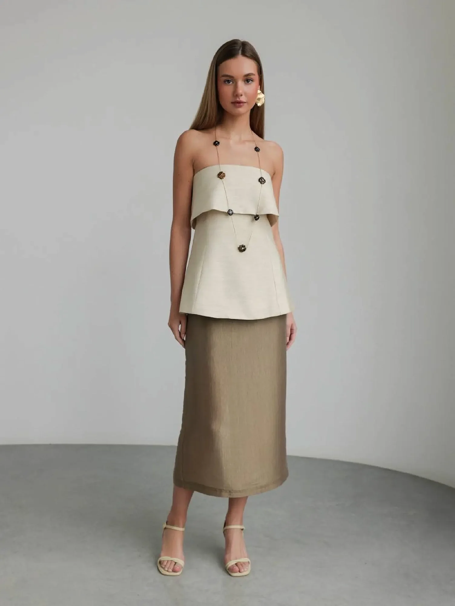 Топ (L (46), бежевый меланж). Избражение № 2