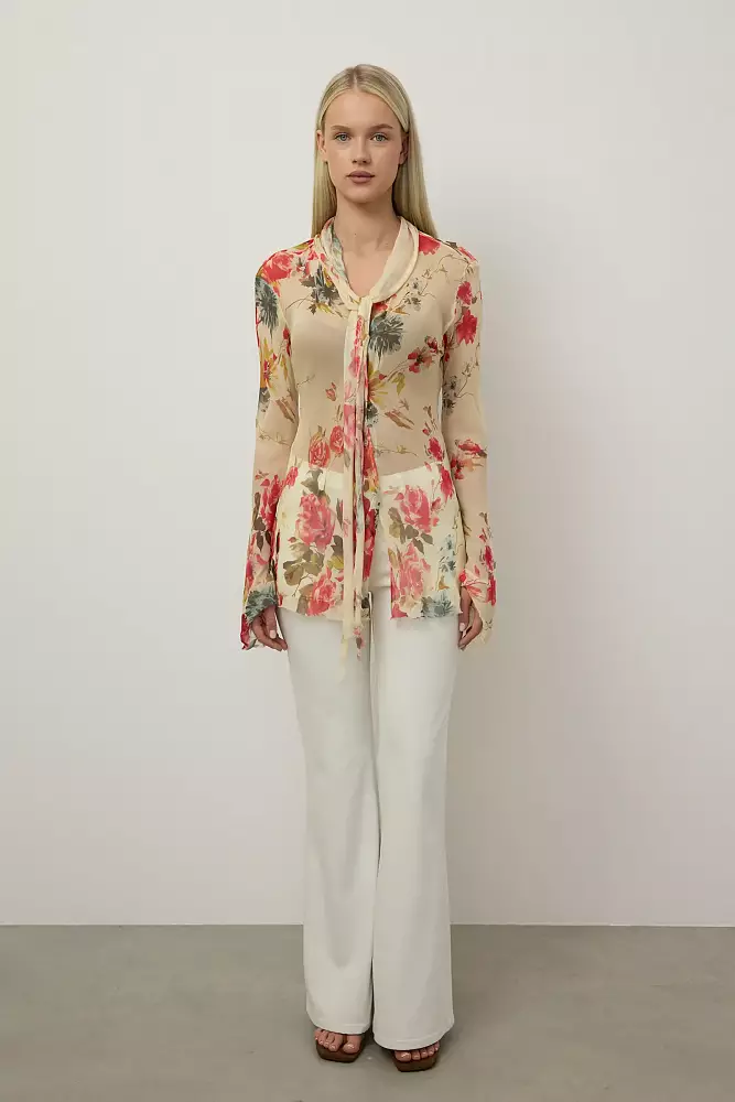 Блузы (S (42RU), светло-бежевый). Изображение № 4