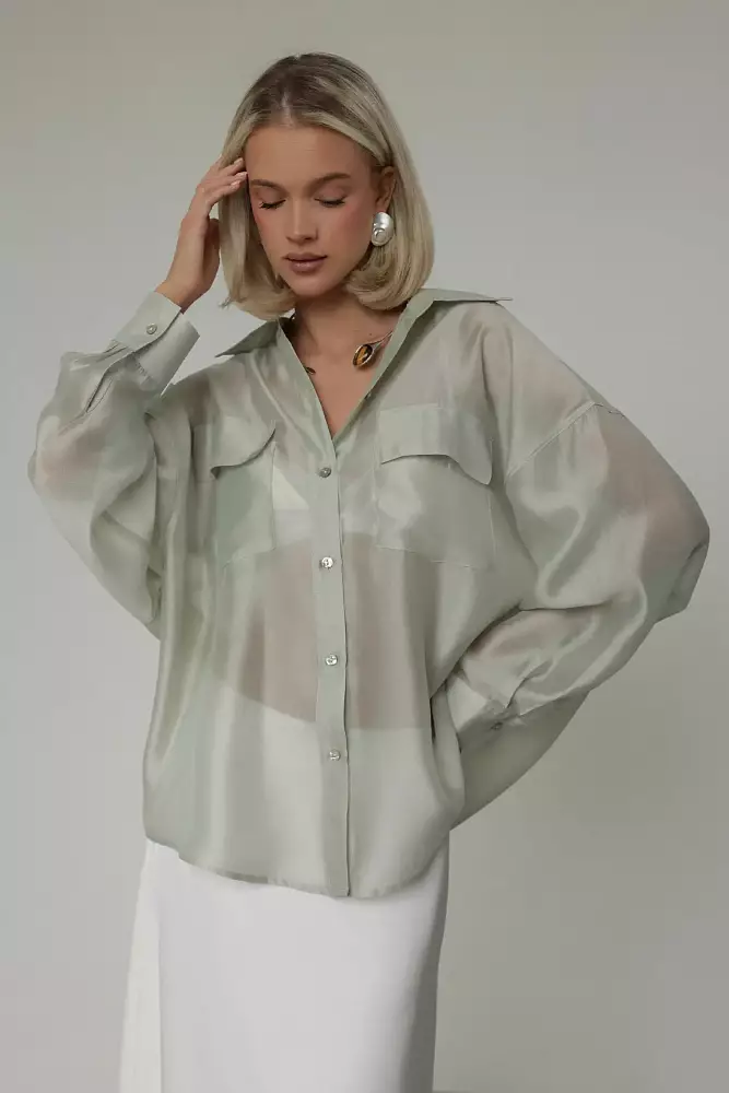 Рубашка (M (44RU), эвкалиптовый). Изображение № 1