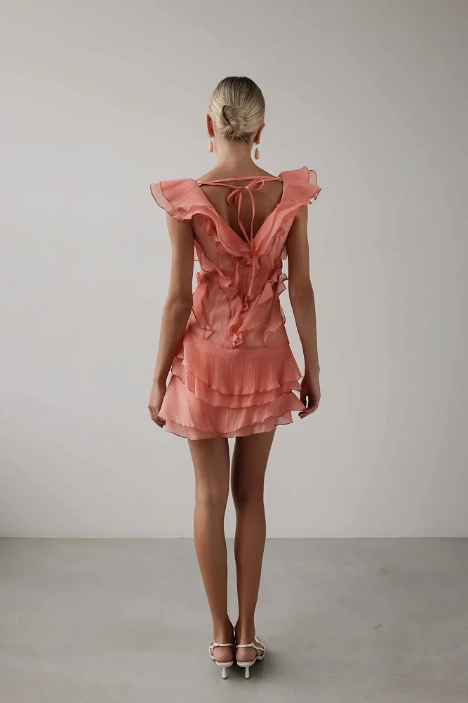 Платье (L (46RU), коралловый). Изображение № 6