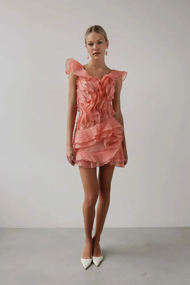 Платье (L (46RU), коралловый). Изображение № 1