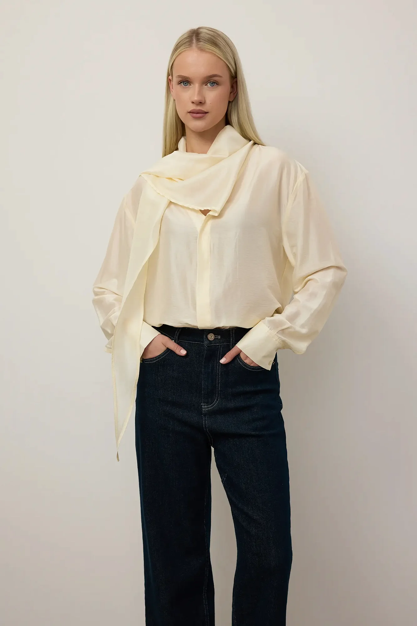 Блуза (M (44RU), сливочный). Избражение № 1