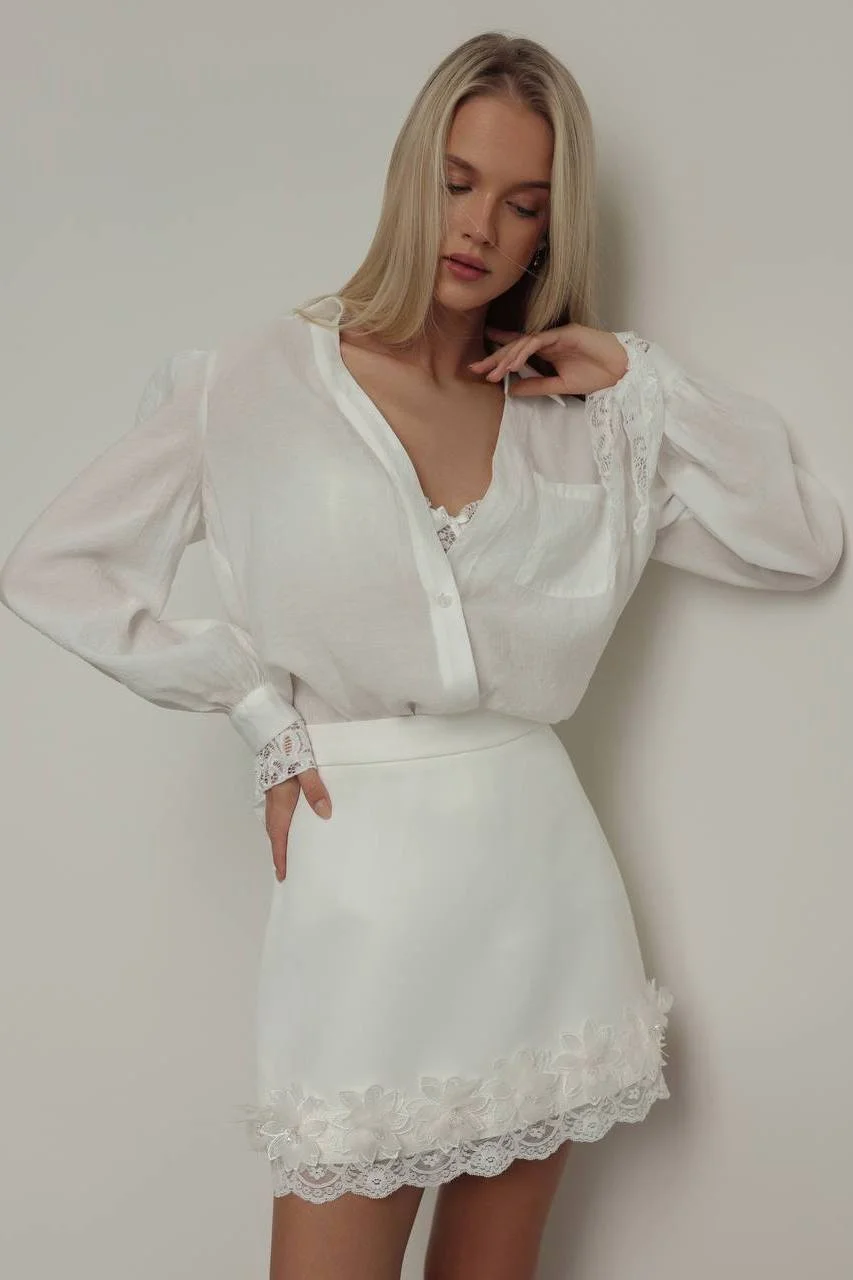 блузка (M (44), белый). Избражение № 1