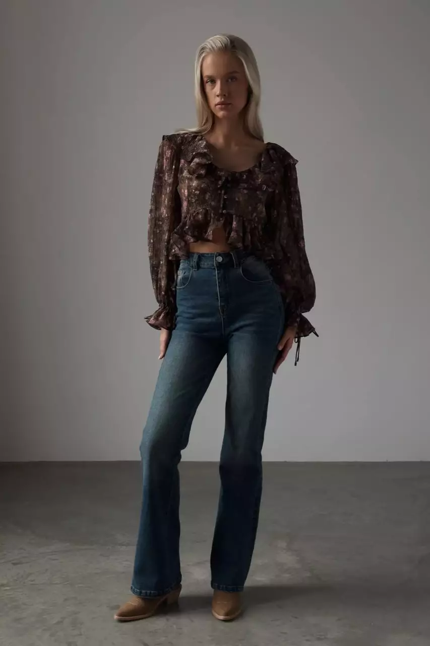 блузка (S, коричневый). Избражение № 1