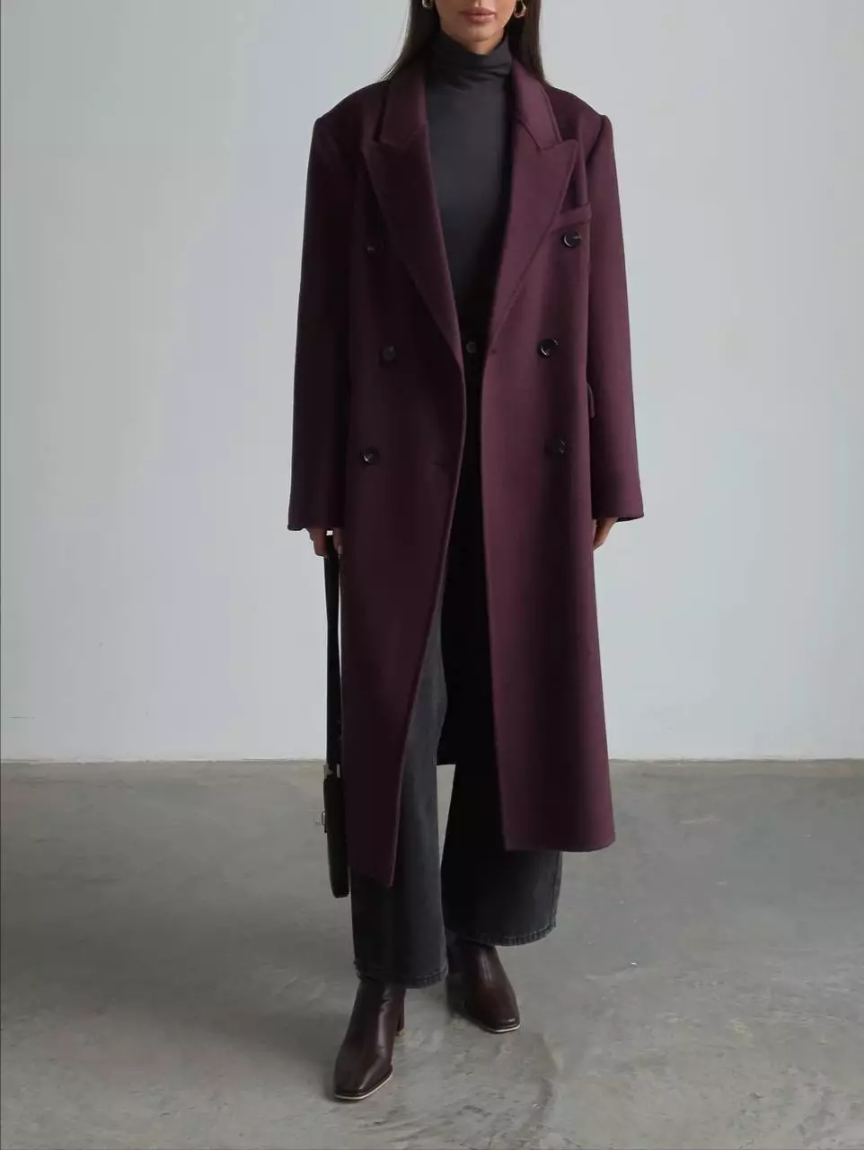 Пальто (S (42RU) сливовый). Избражение № 2