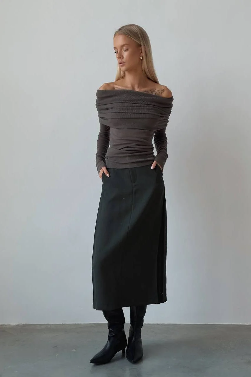 Юбка (M (44RU), тёмно-серый). Избражение № 1