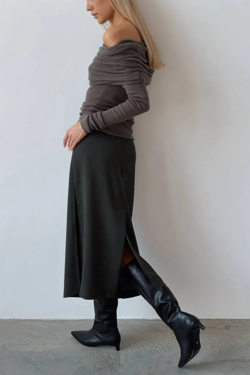 Юбка (M (44RU), тёмно-серый). Избражение № 3