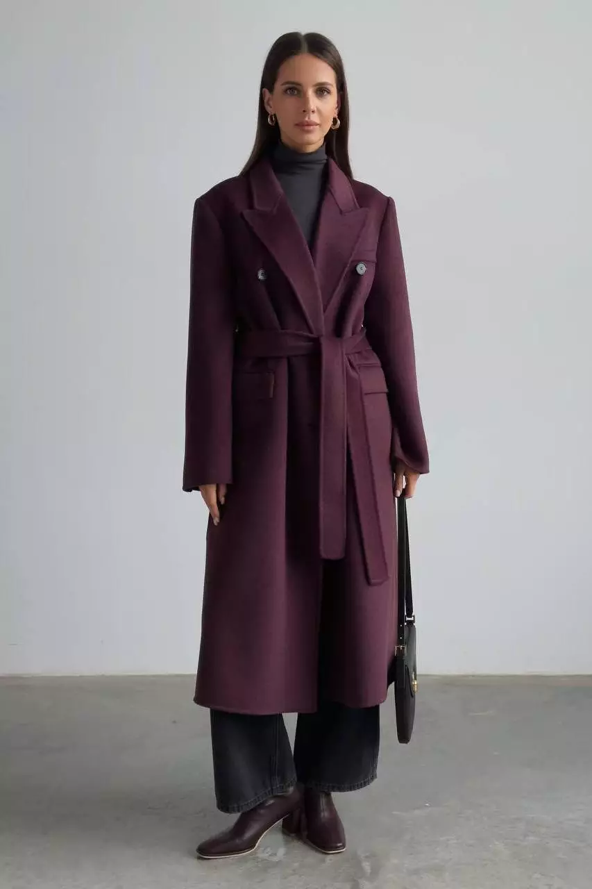 Пальто (S (42RU) сливовый). Избражение № 1