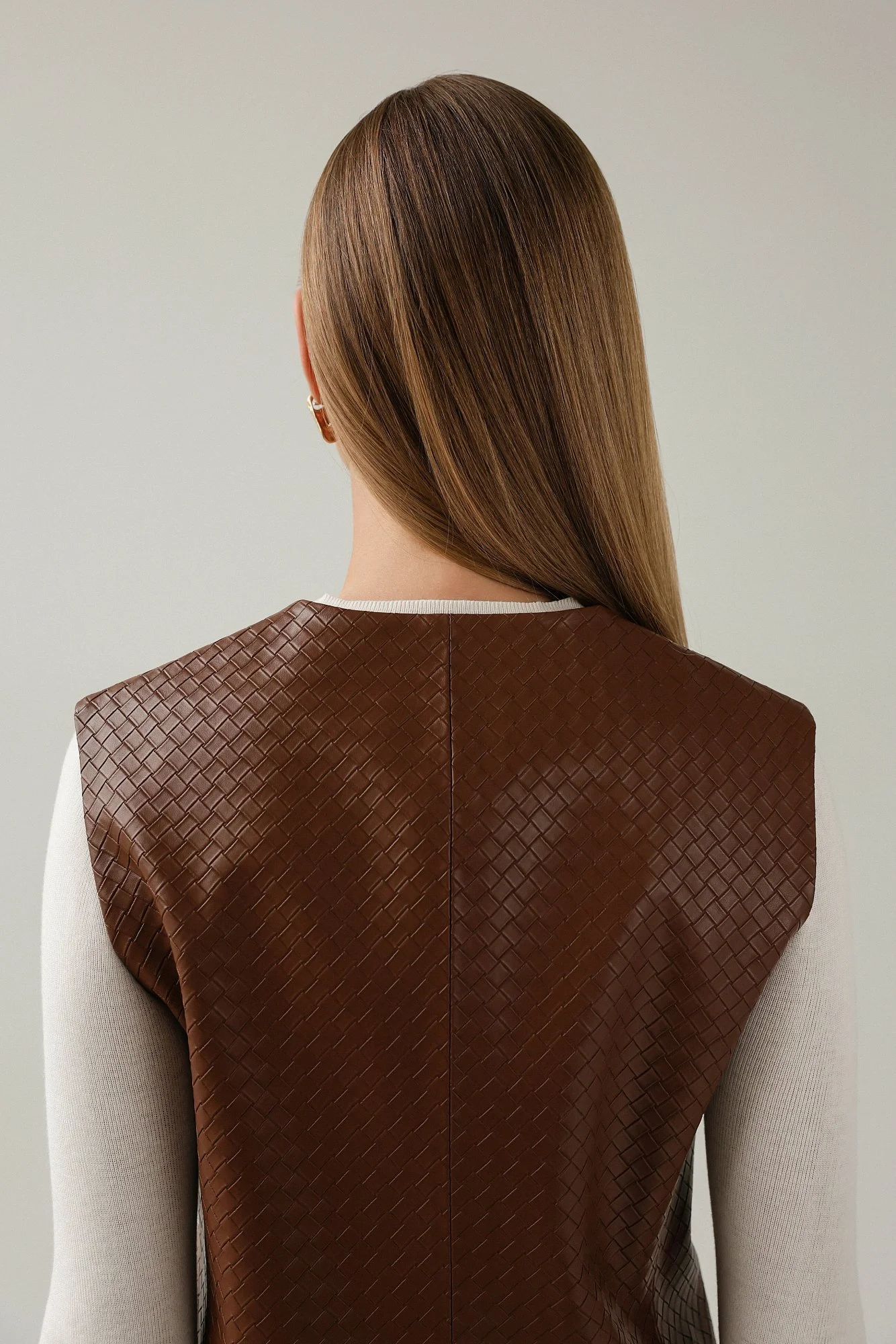 Жилет (S (42RU), коричневый). Избражение № 5