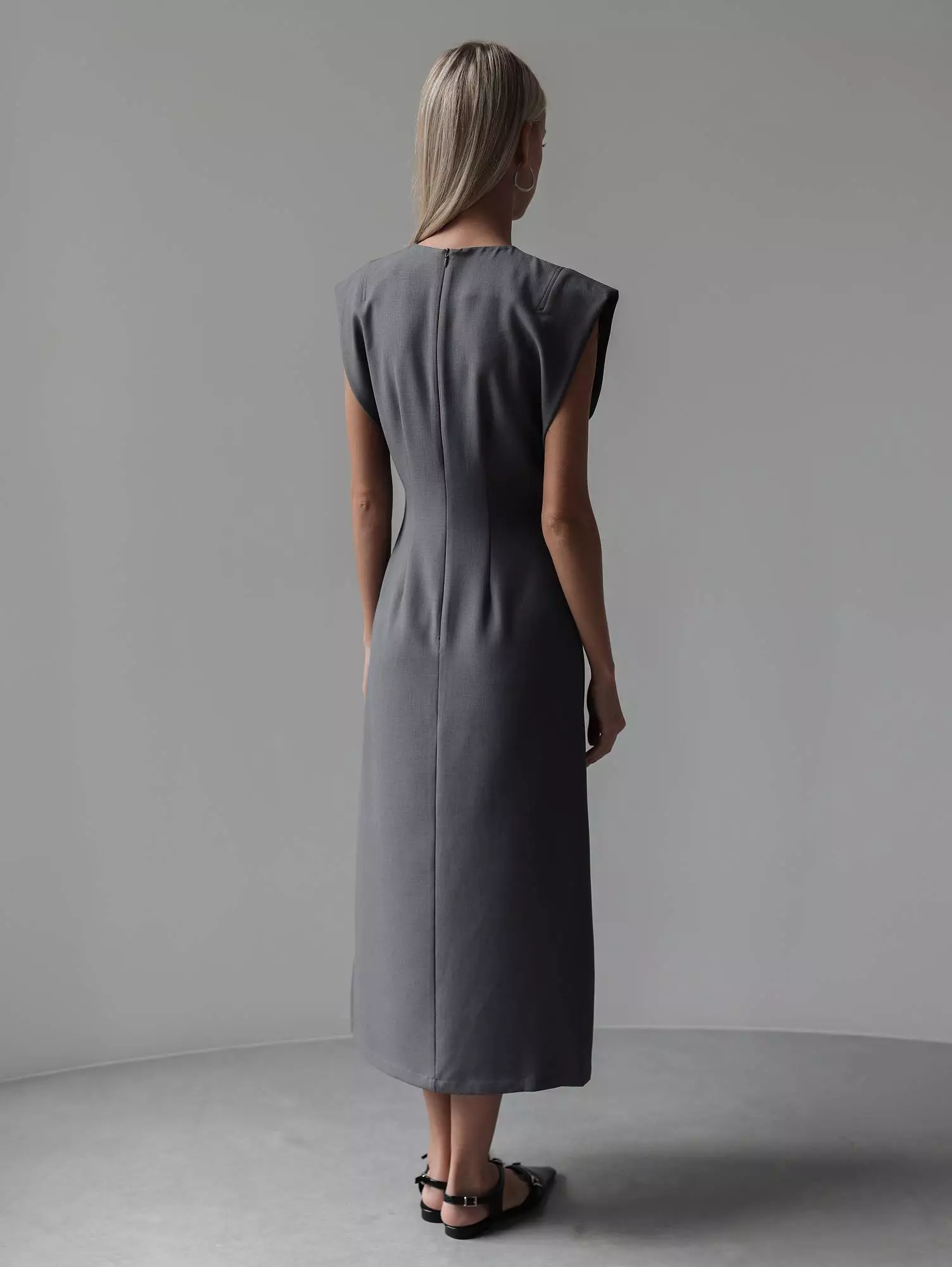 Платье (S (42), серый). Избражение № 5