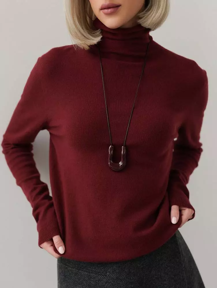 Водолазка (onesize (42-46RU), бордовый). Изображение № 3