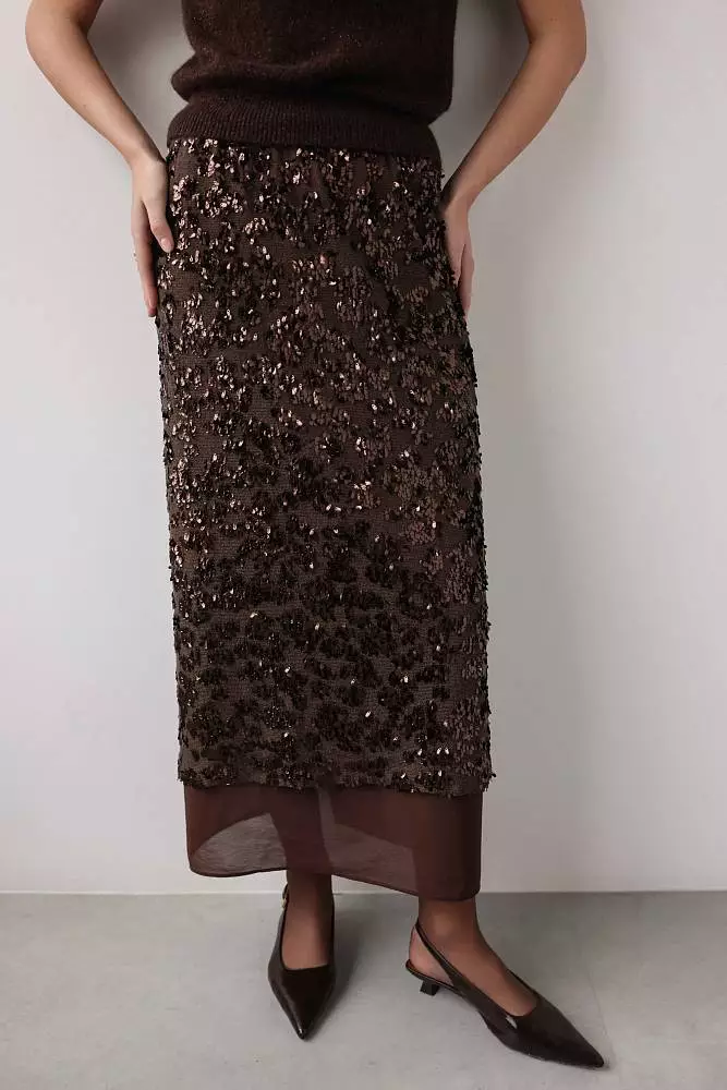 Юбка  (S (42RU), коричневый). Изображение № 2