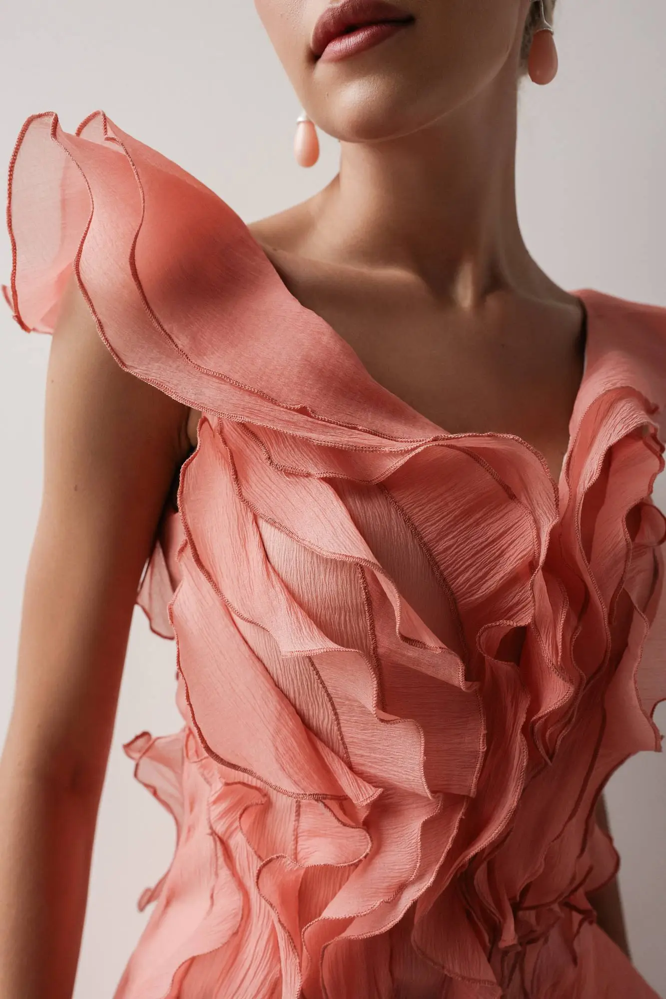 Платье (M (44RU), коралловый). Избражение № 3