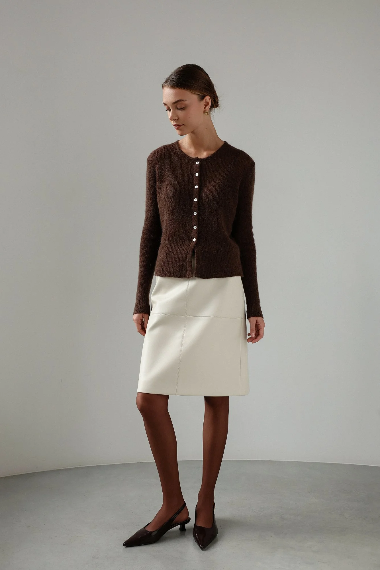 Кардиган (onesize (42-46RU), коричневый). Избражение № 2