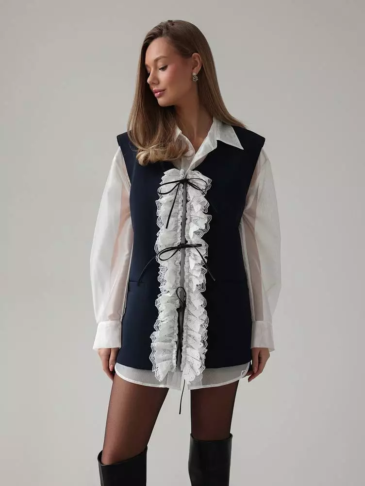 Жилет (S (42), тёмно-синий). Изображение № 1