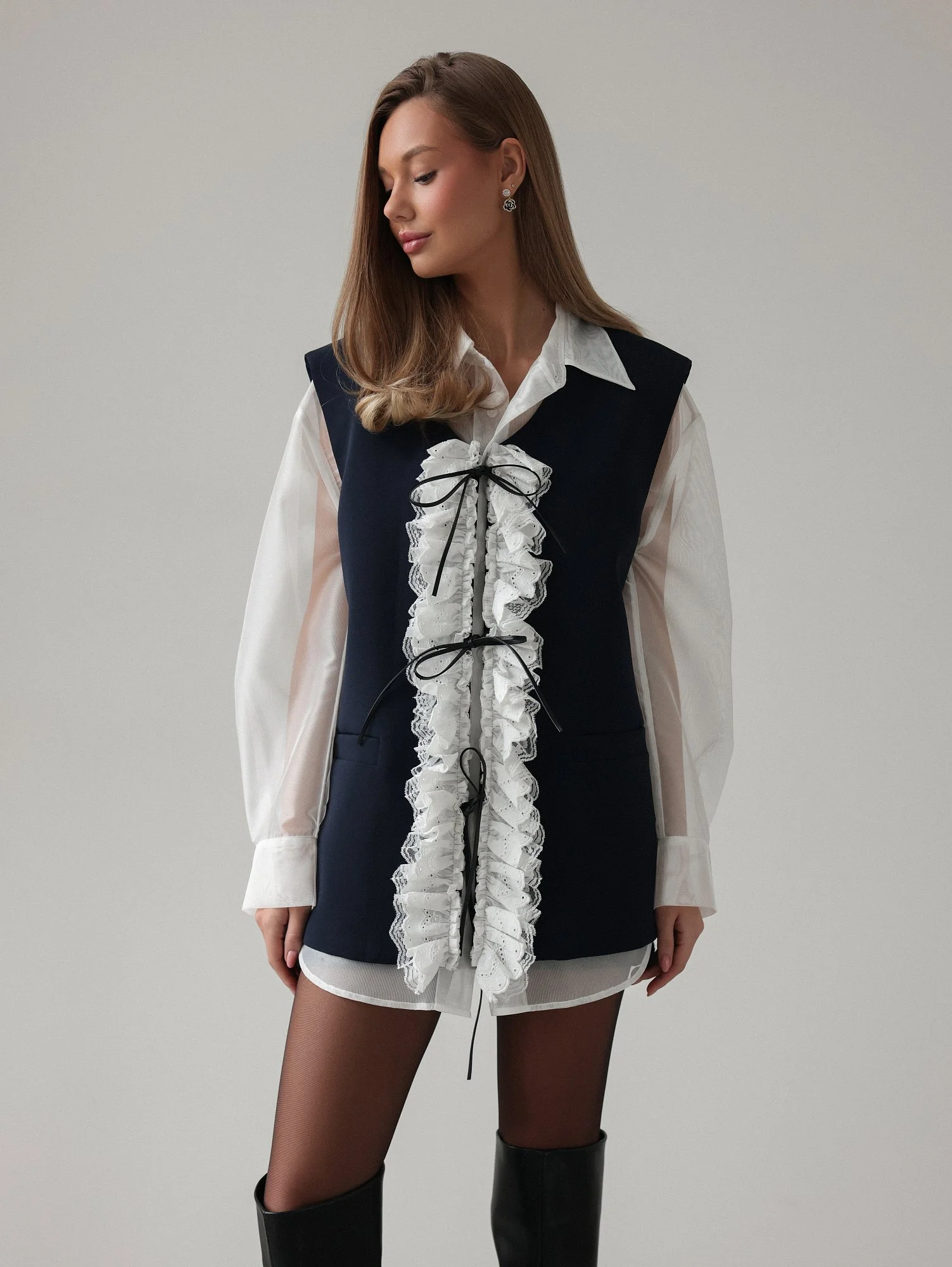 Жилет (S (42), тёмно-синий). Избражение № 1