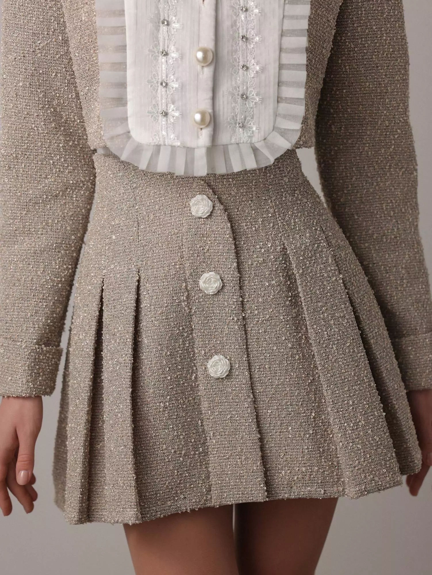 Костюм: жакет и юбка (L (46), песочный). Избражение № 4