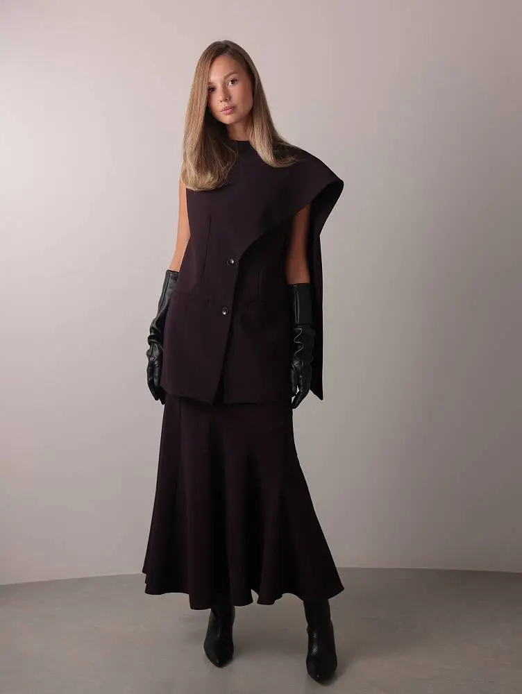 Юбка (S (42), тёмно-сливовый). Изображение № 1