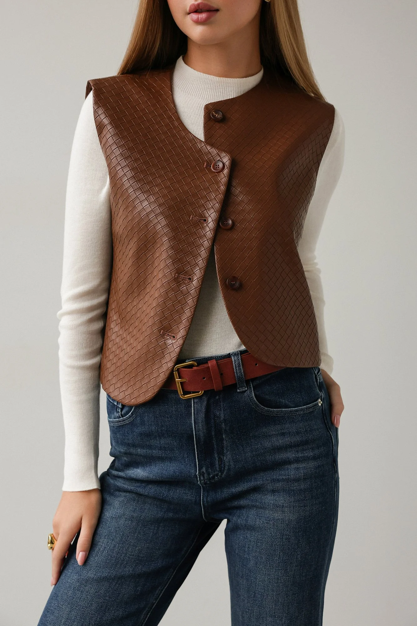 Жилет (S (42RU), коричневый). Избражение № 2