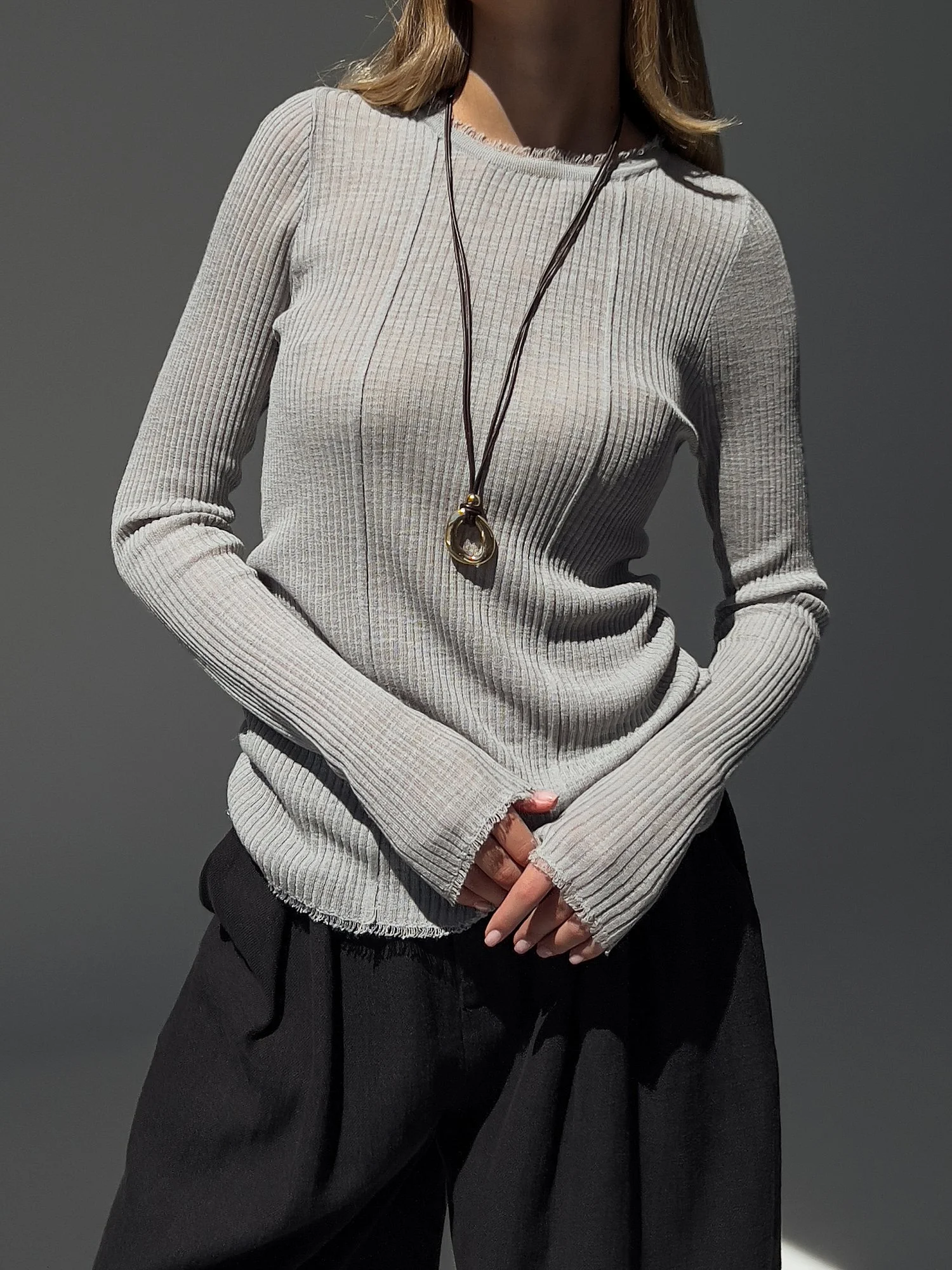 лонгслив (onesize (40-44RU), серый). Избражение № 1