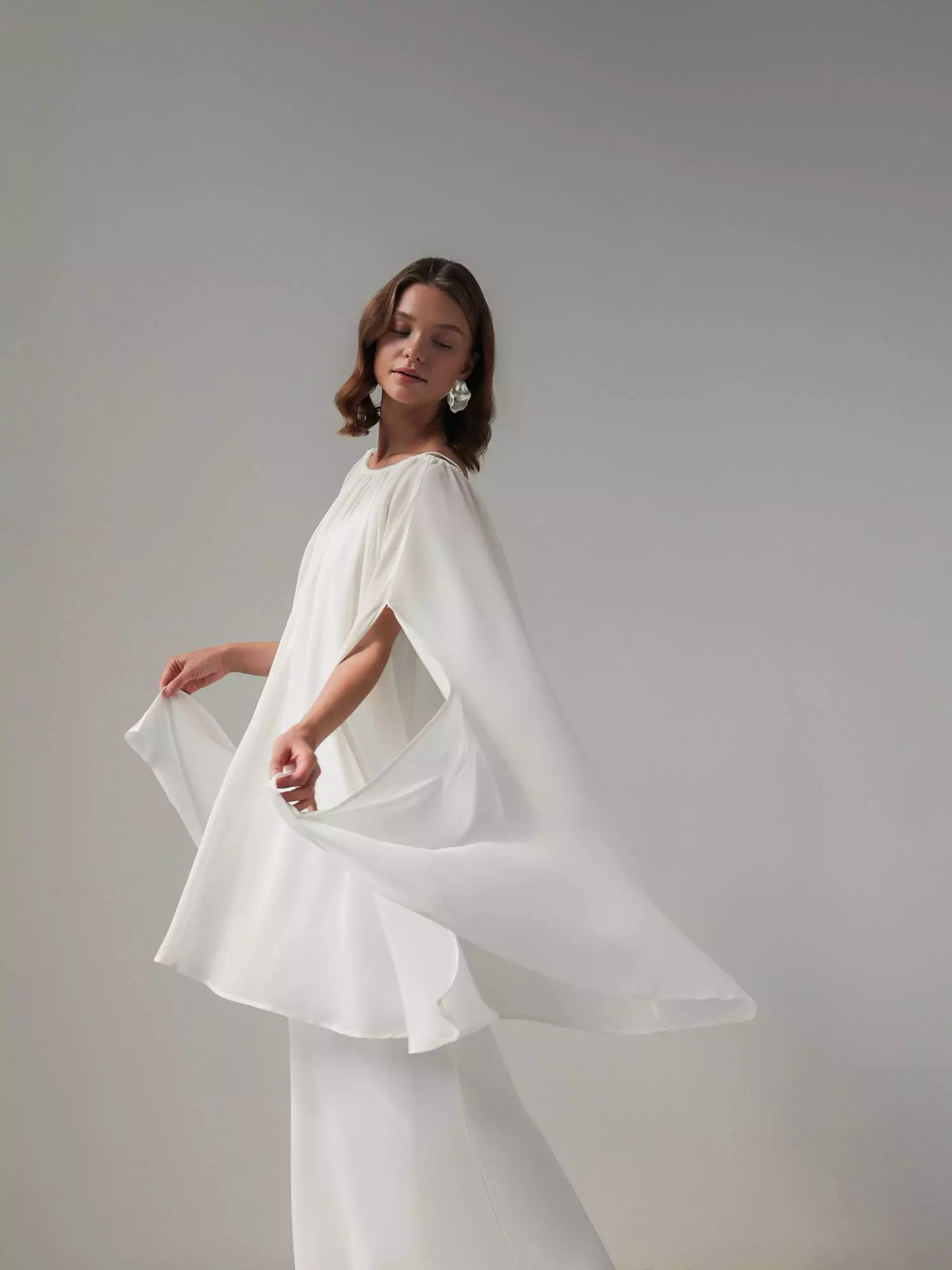 Накидка (oversize, белый). Избражение № 2