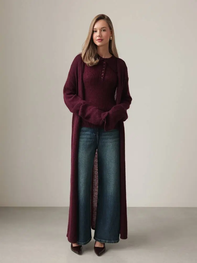 Кардиган (onesize (42-46RU), сливовый). Изображение № 2