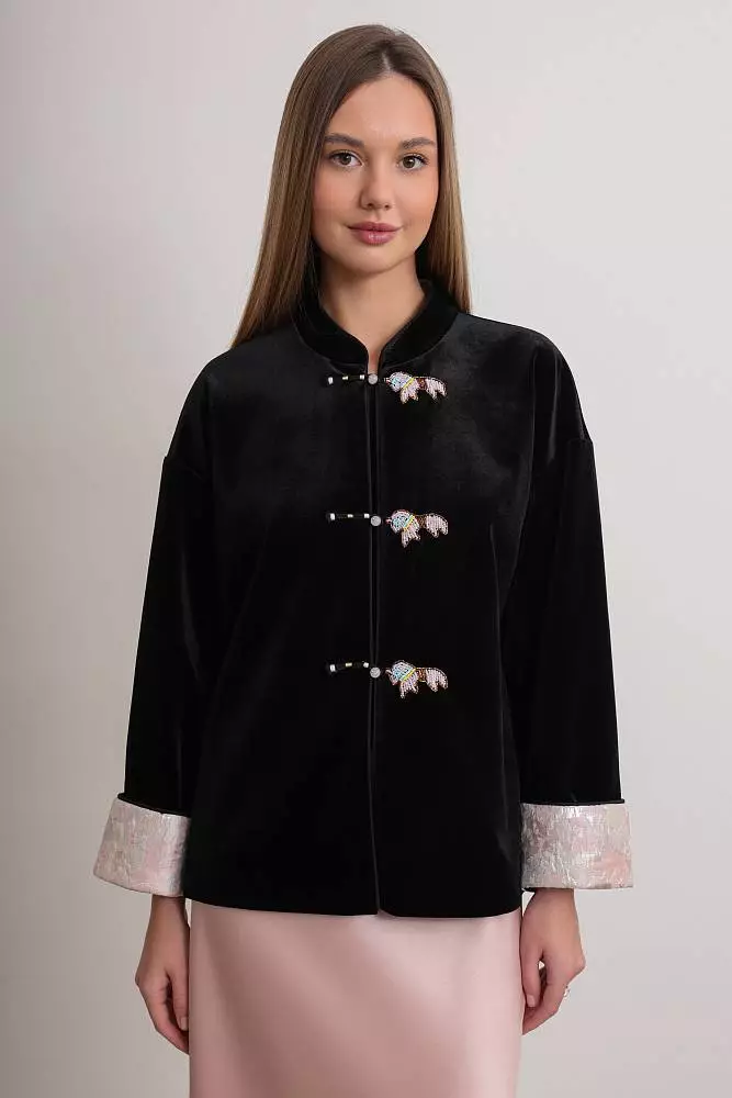 Жакет (M (44RU), чёрный). Изображение № 3