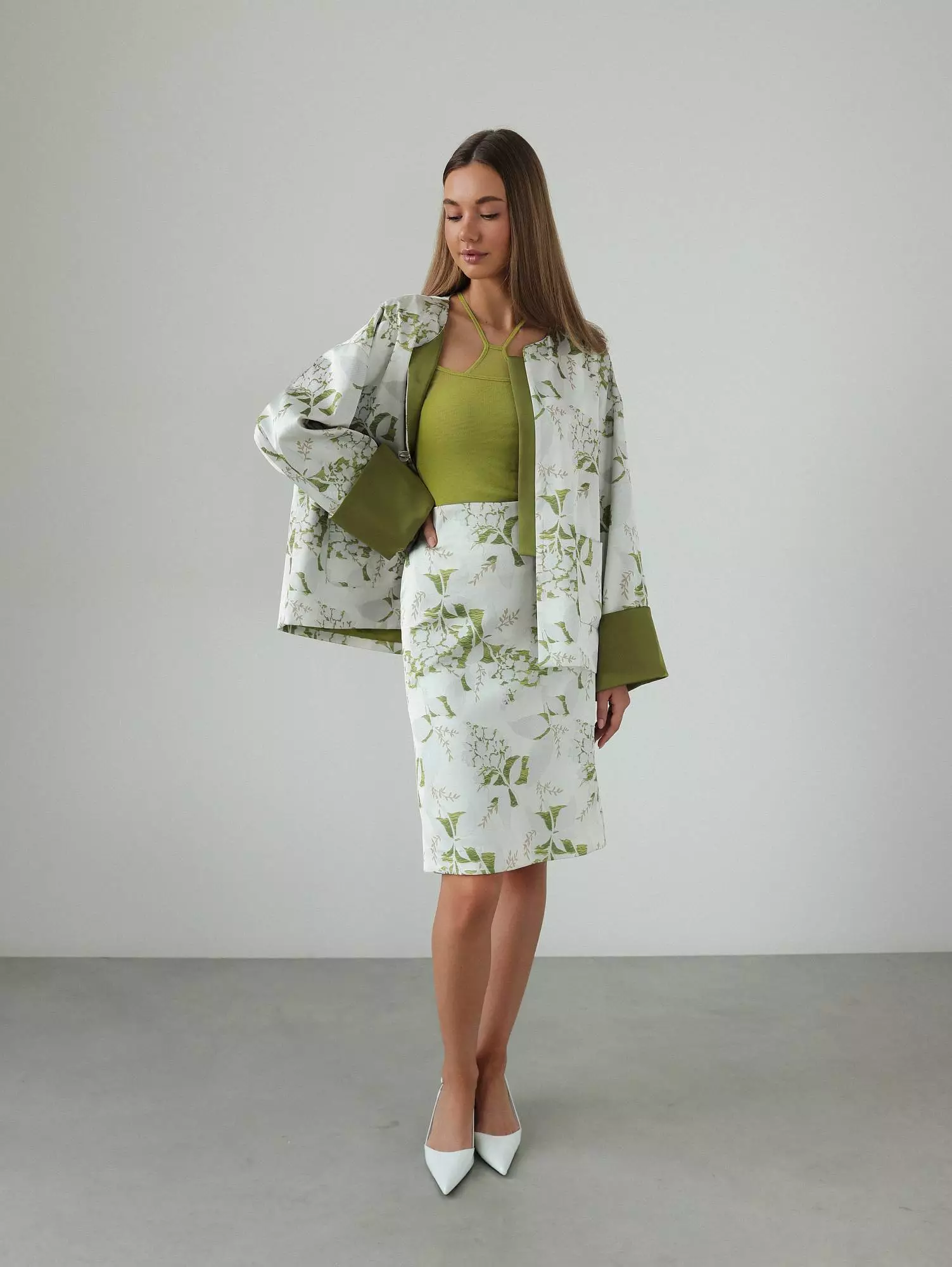 Жакет (M (44RU), серая олива). Избражение № 2