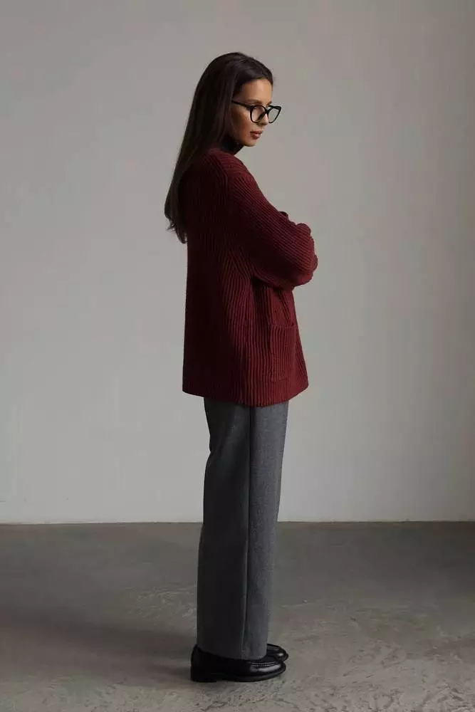 Кардиган (onesize бордовый). Изображение № 5