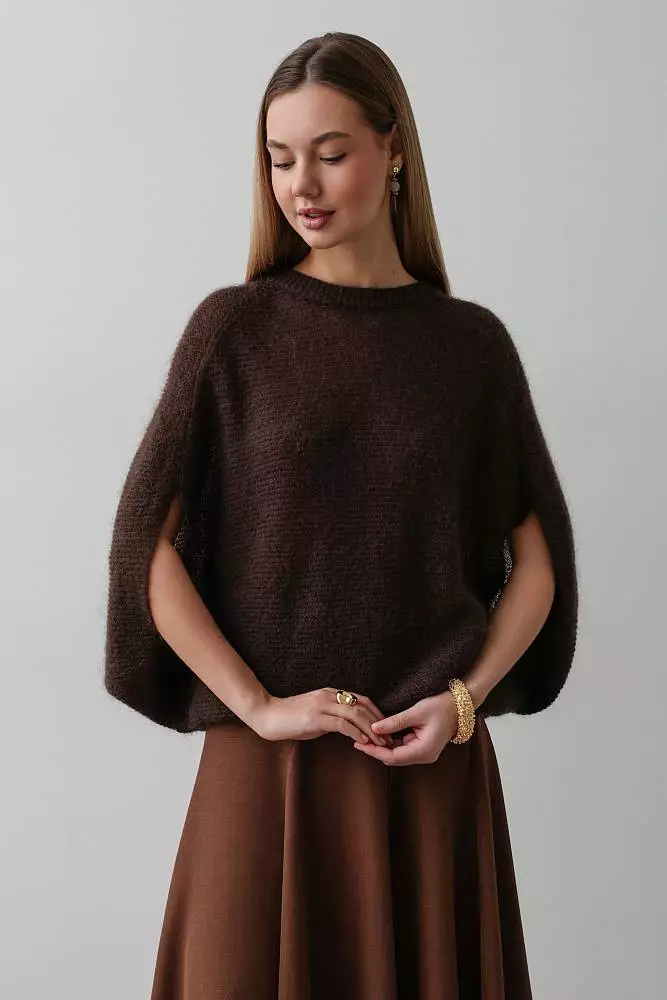 Свитер (onesize (42-46RU), коричневый). Изображение № 1