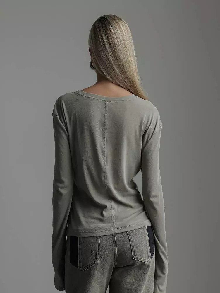 лонгслив (onesize (42-46RU), серая олива). Изображение № 3