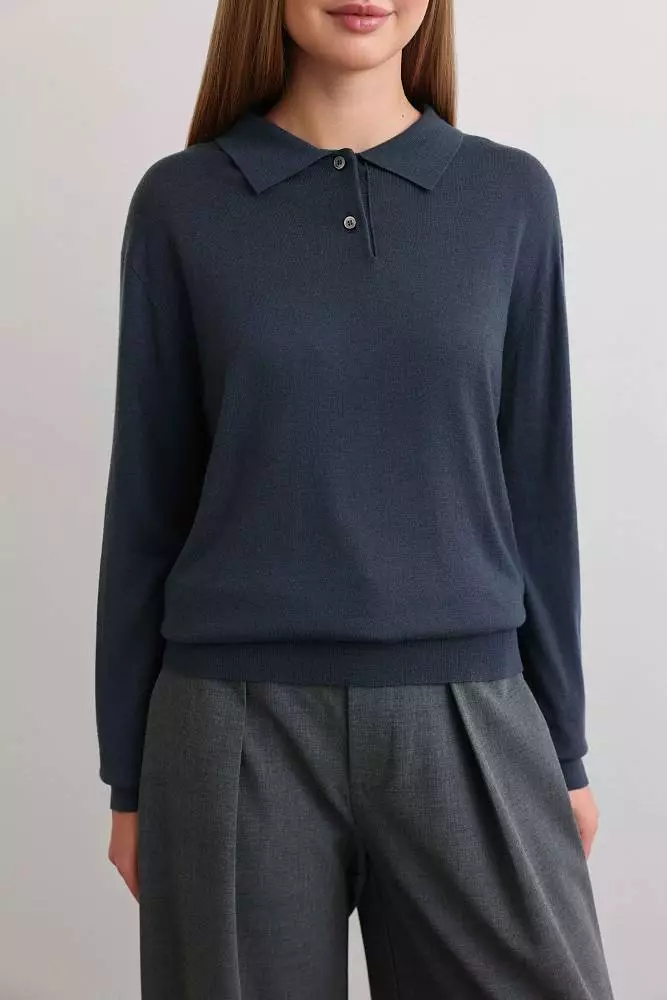 Джемпер (onesize (42-46RU), тёмно-синий). Изображение № 2