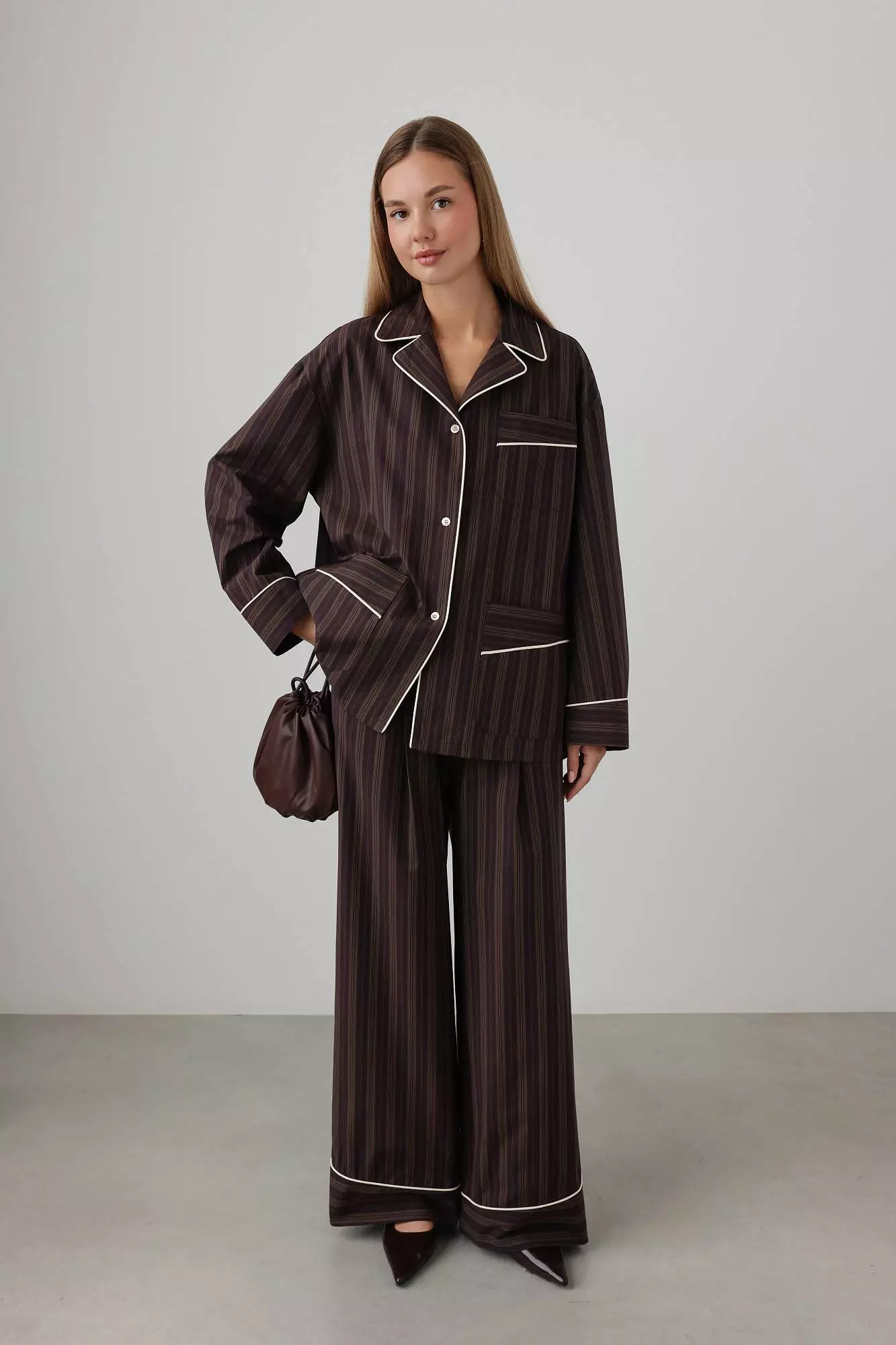 Рубашка (M (44RU), коричневый). Избражение № 1