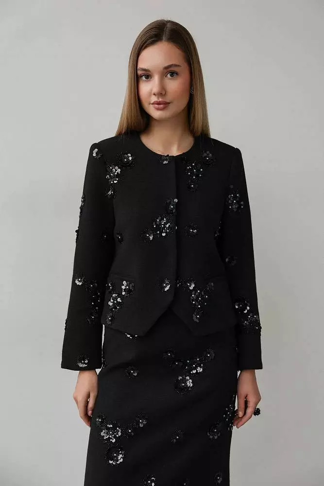 Жакет (S (42RU), чёрный). Изображение № 1