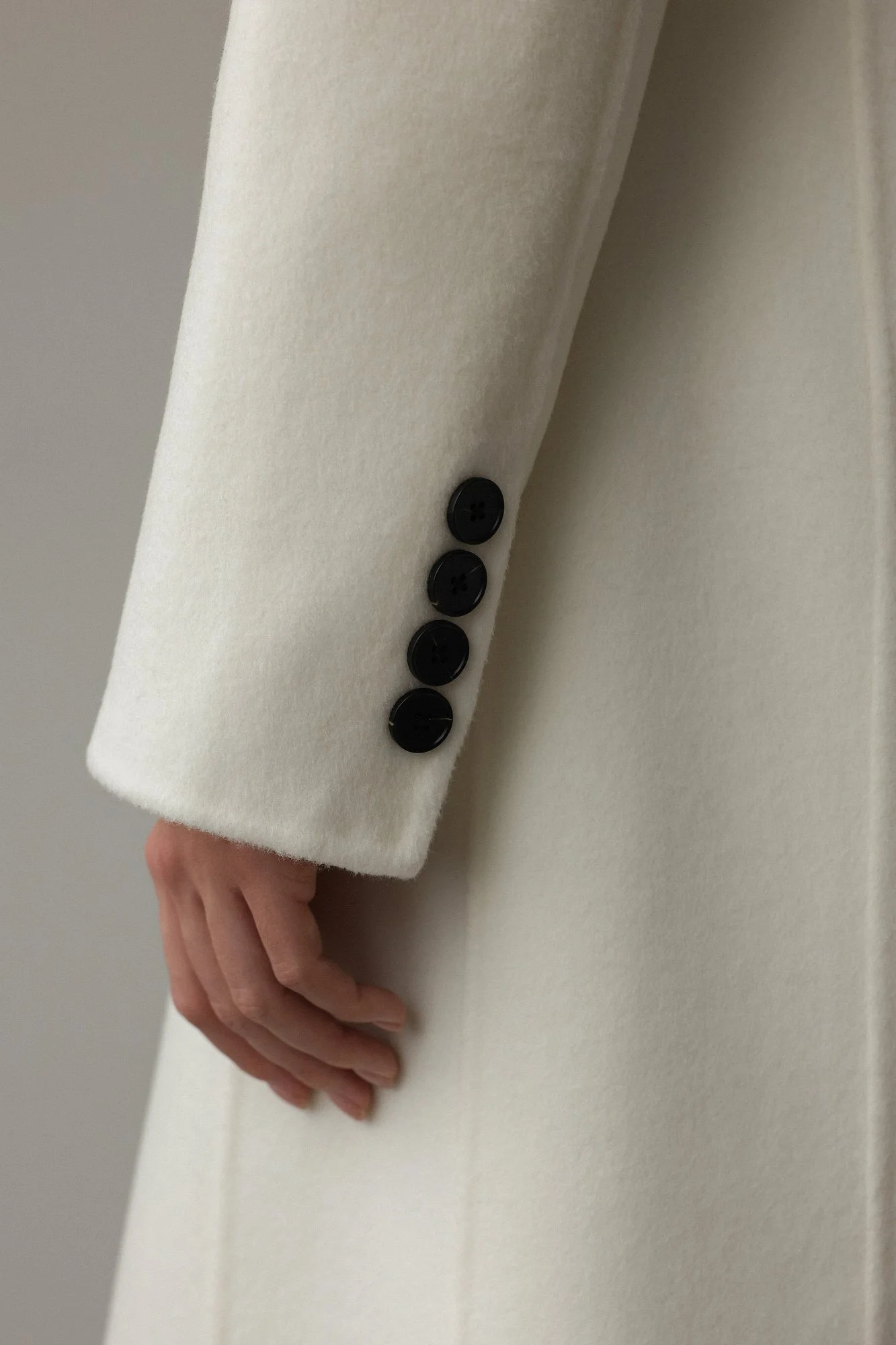 Пальто (M (44RU), молочный). Избражение № 5