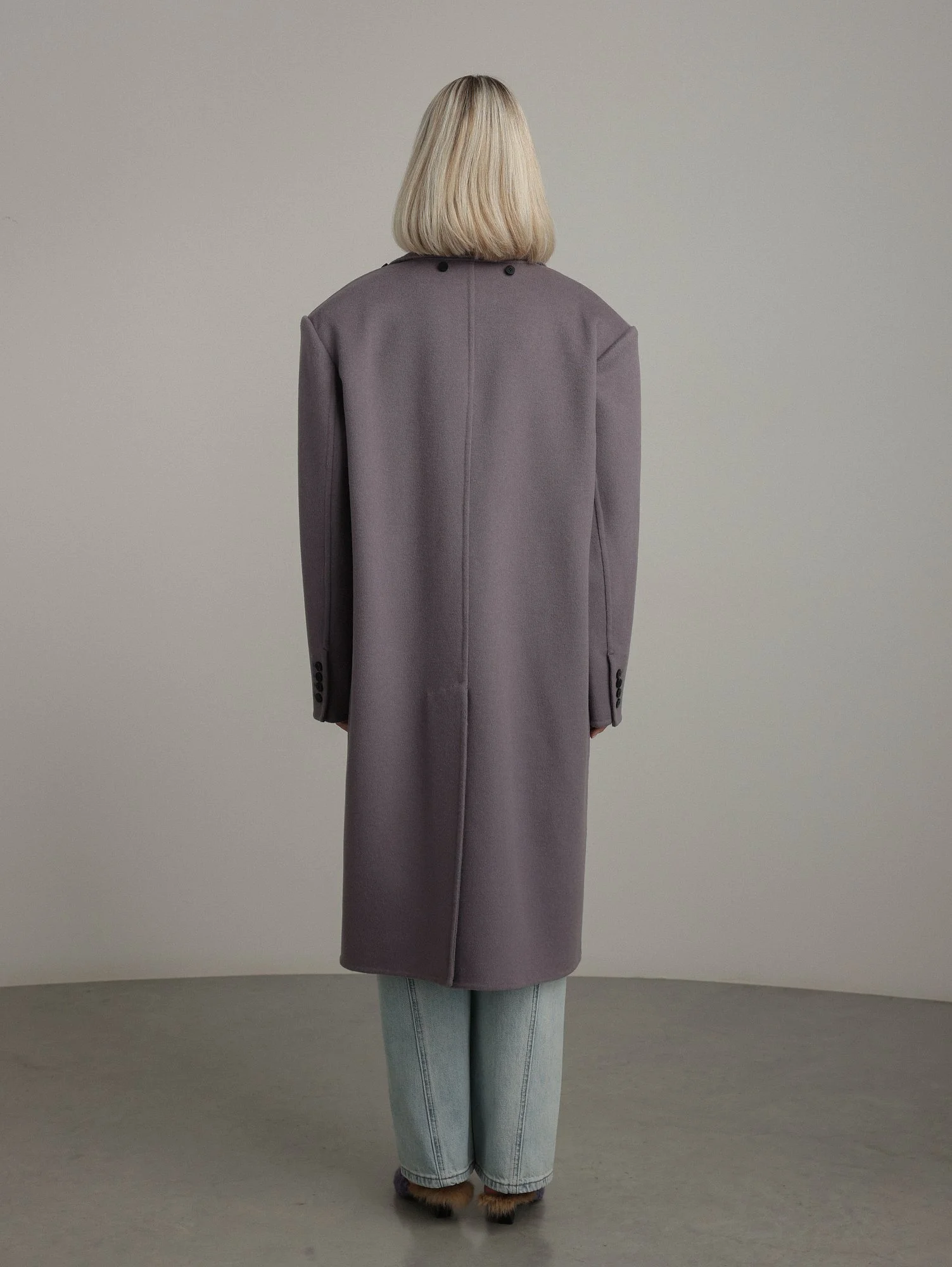 Пальто (onesize, пыльно-сиреневый). Избражение № 5