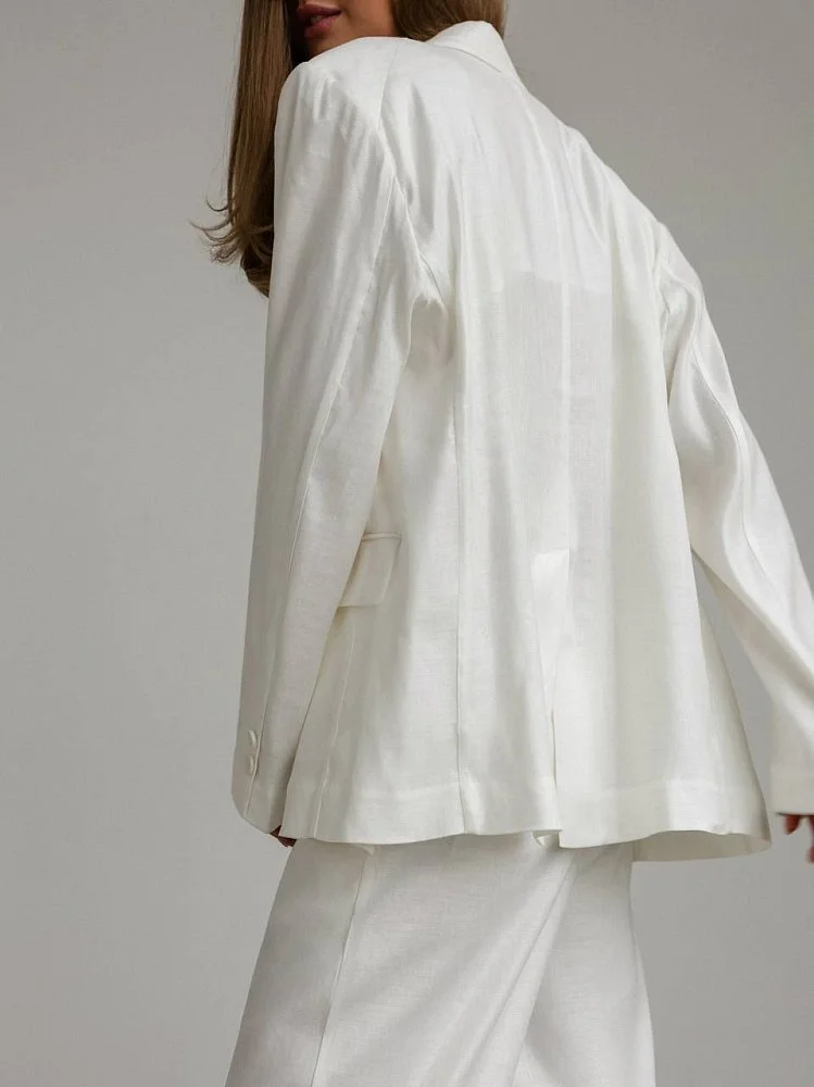 Костюм: пиджак и брюки (M (44), белый). Изображение № 3