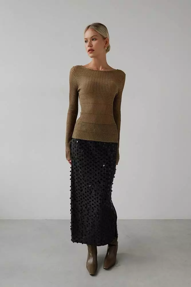 лонгслив (onesize (42-46RU), зелёно-коричневый). Изображение № 2