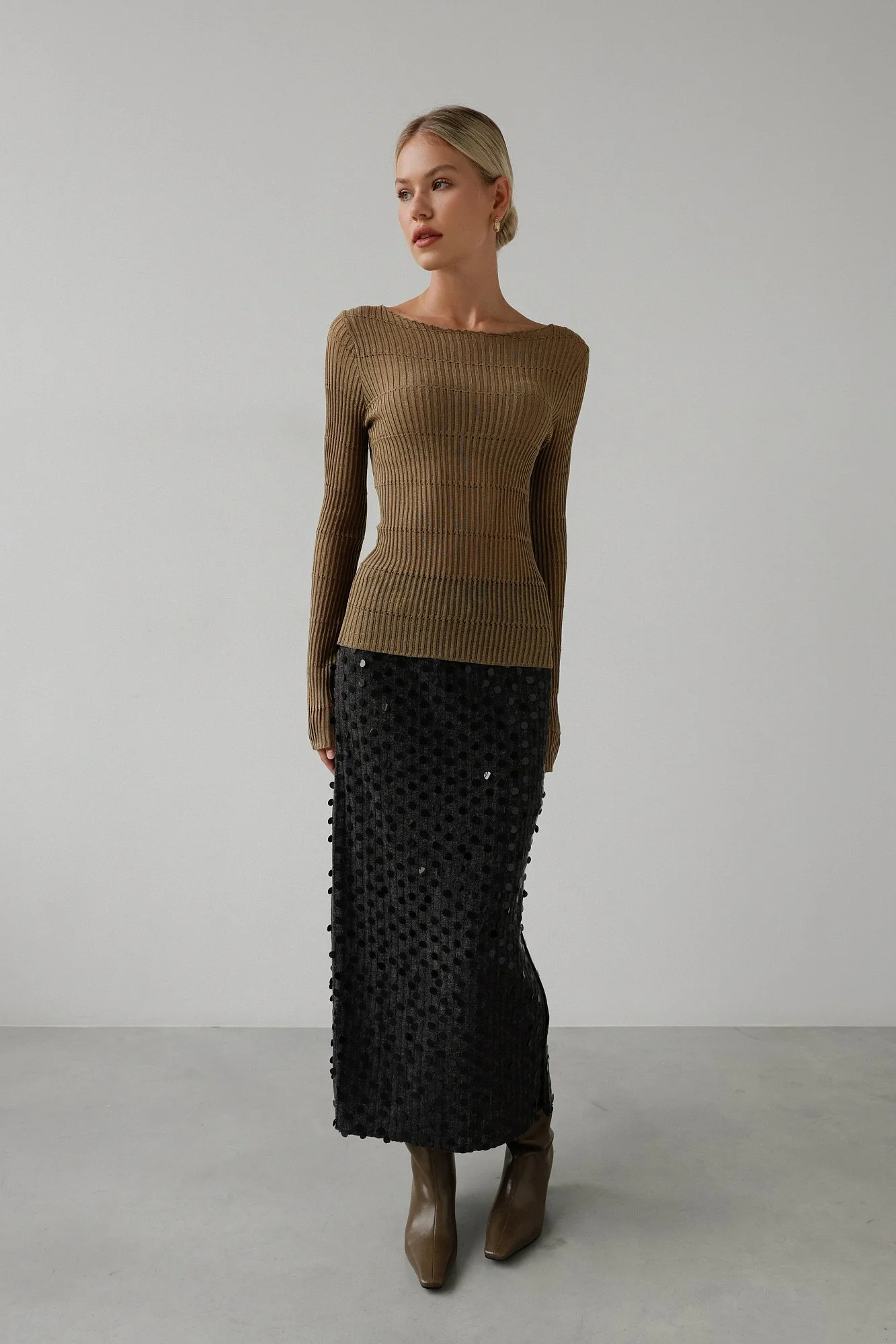 лонгслив (onesize (42-46RU), зелёно-коричневый). Избражение № 2