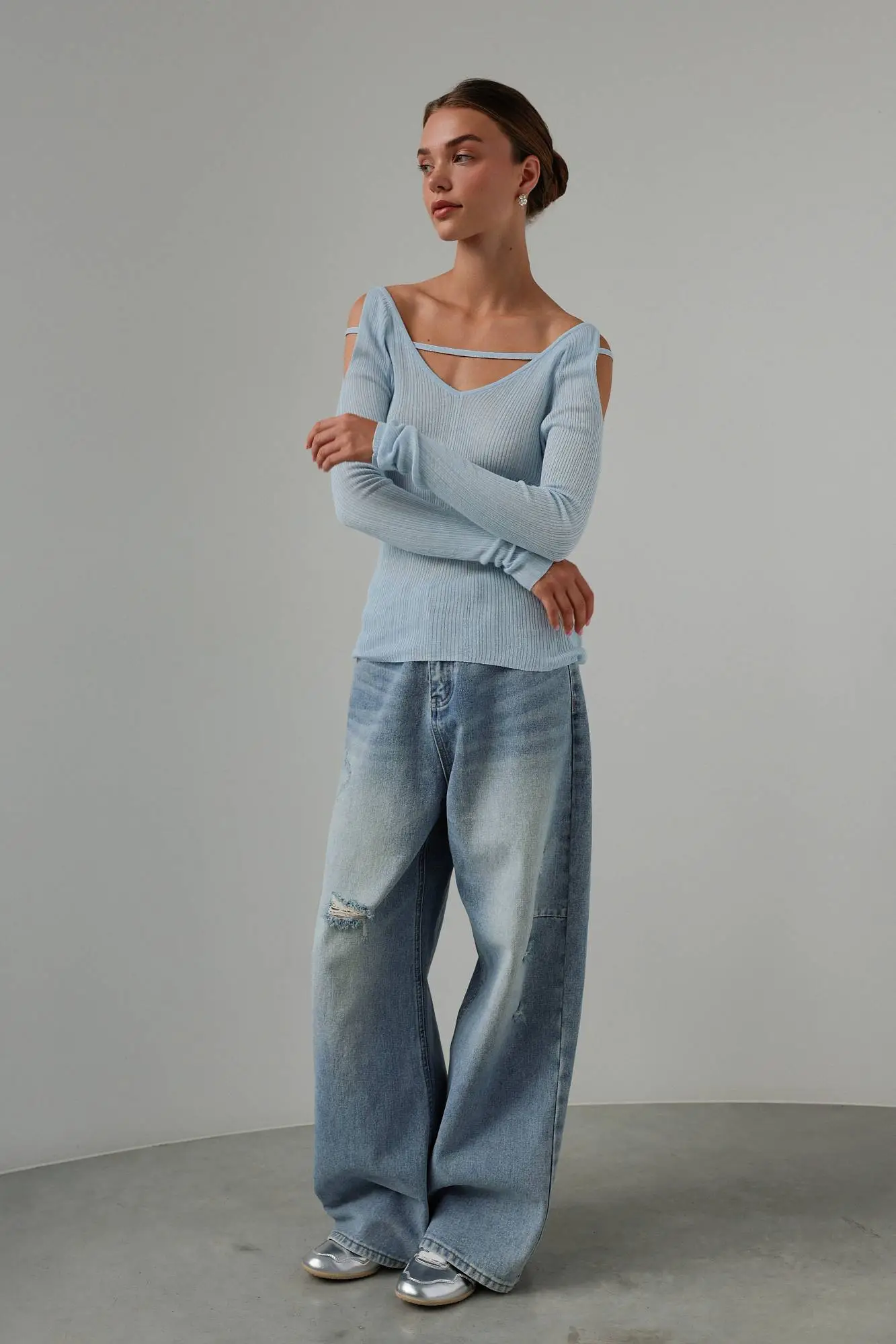 лонгслив (небесно-голубой). Избражение № 2