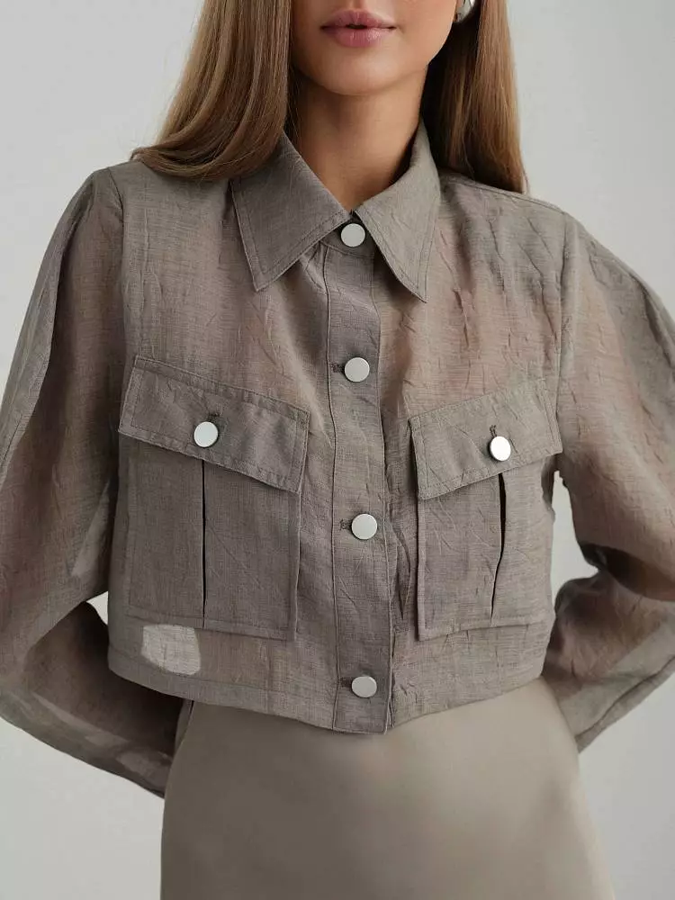 рубашка (onesize (42-46RU), серо-зеленый). Изображение № 1