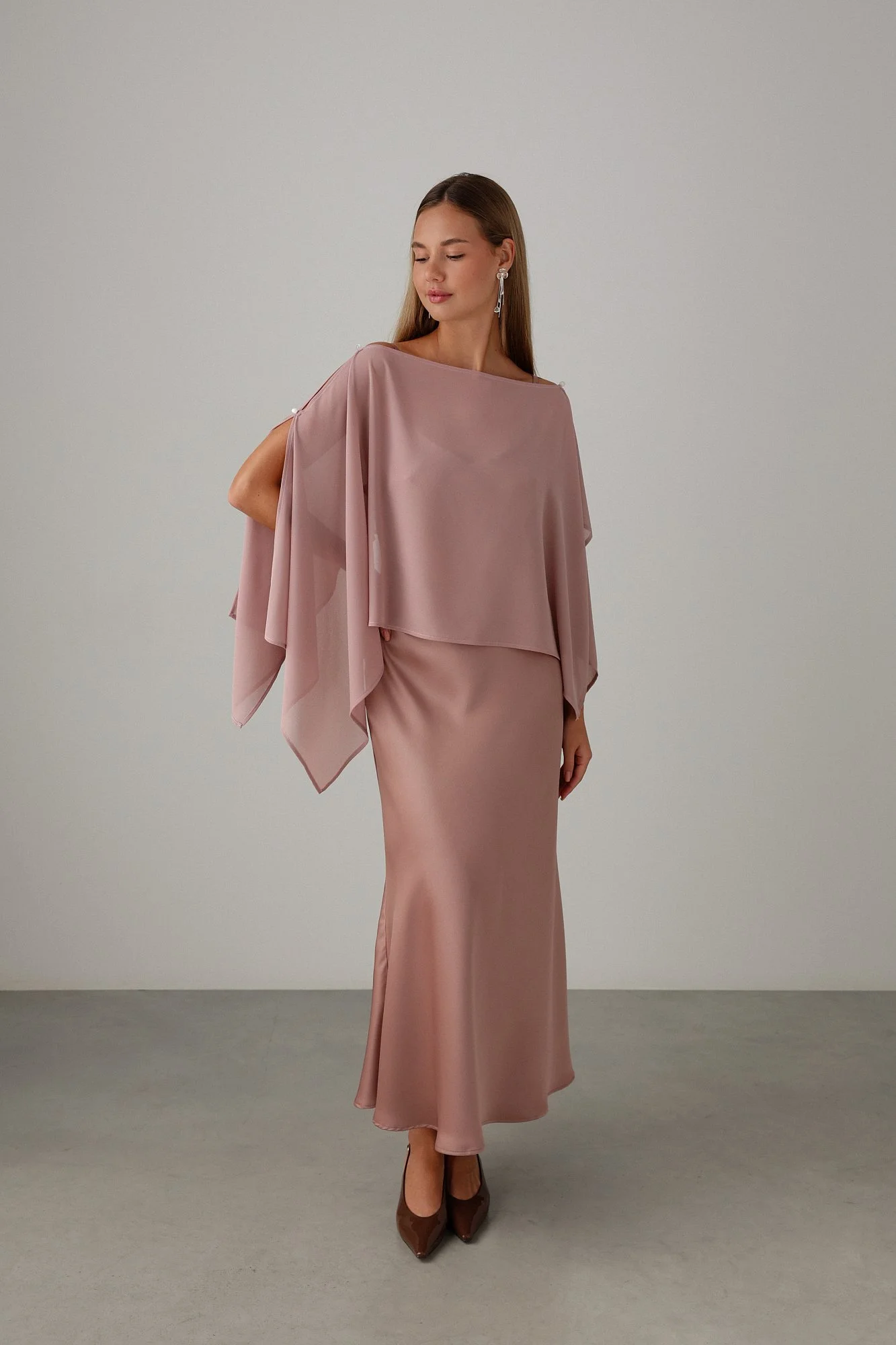 Платье (L (46RU), пудровый). Избражение № 1