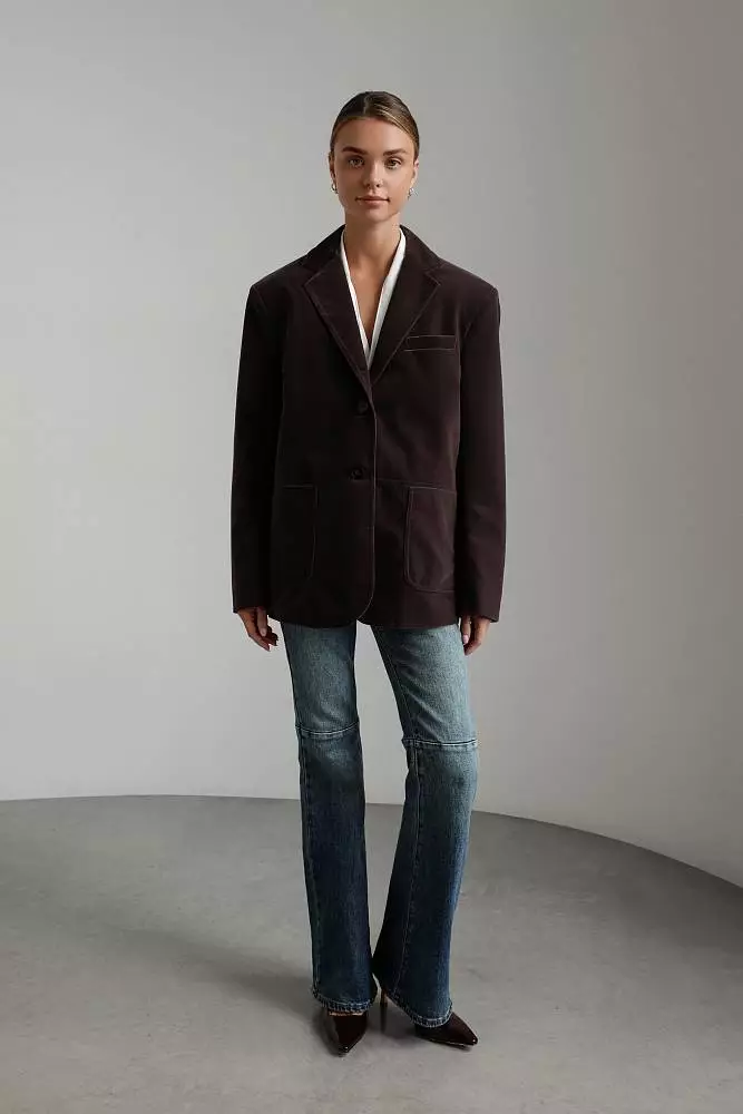 Пиджак (M (44RU), пепельно-сливовый). Изображение № 2