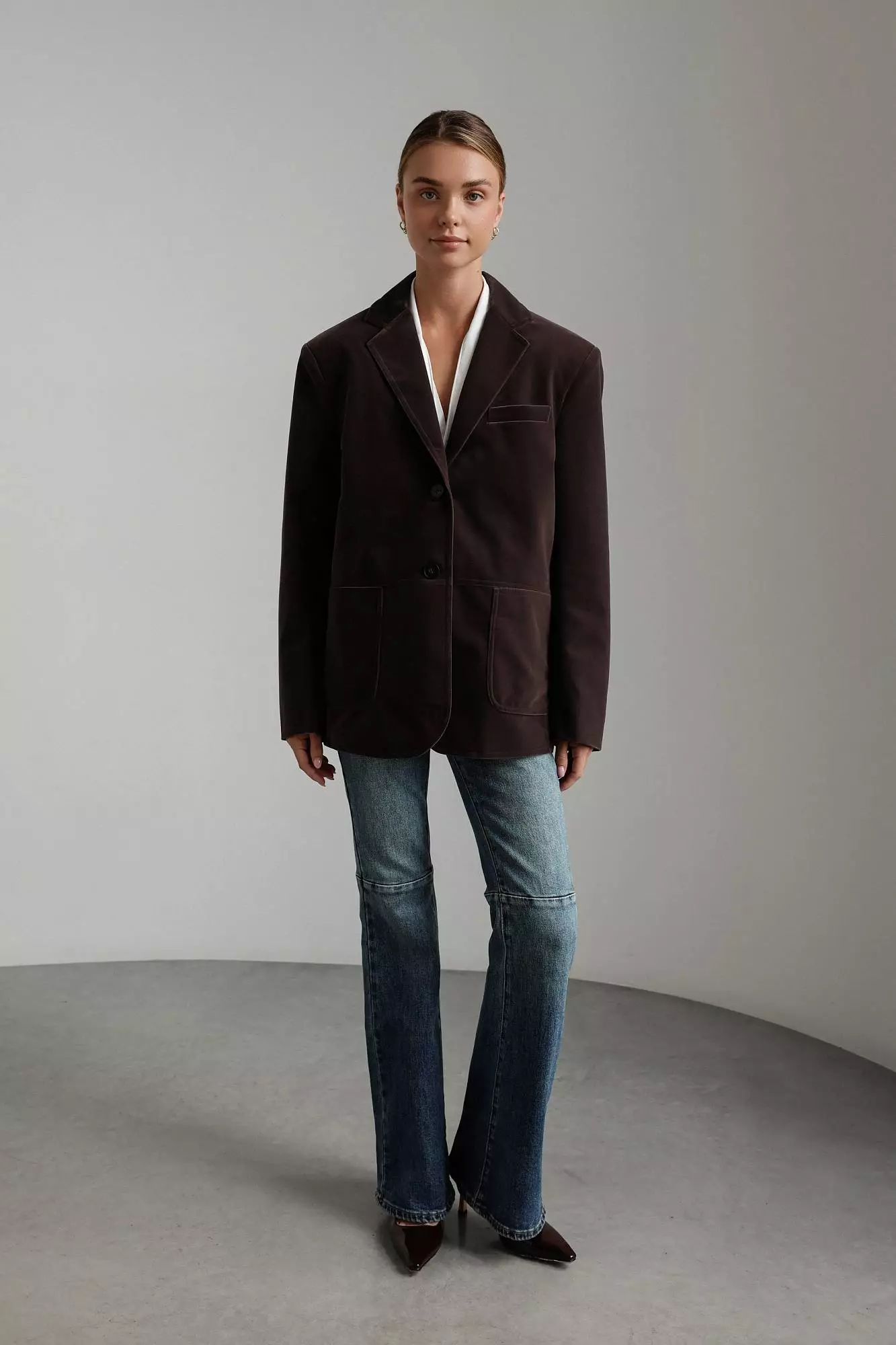 Пиджак (M (44RU), пепельно-сливовый). Избражение № 2