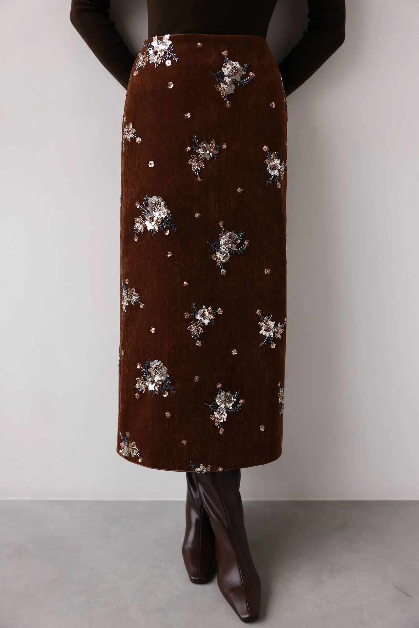 Юбка  (L (46RU), коричневый). Избражение № 2