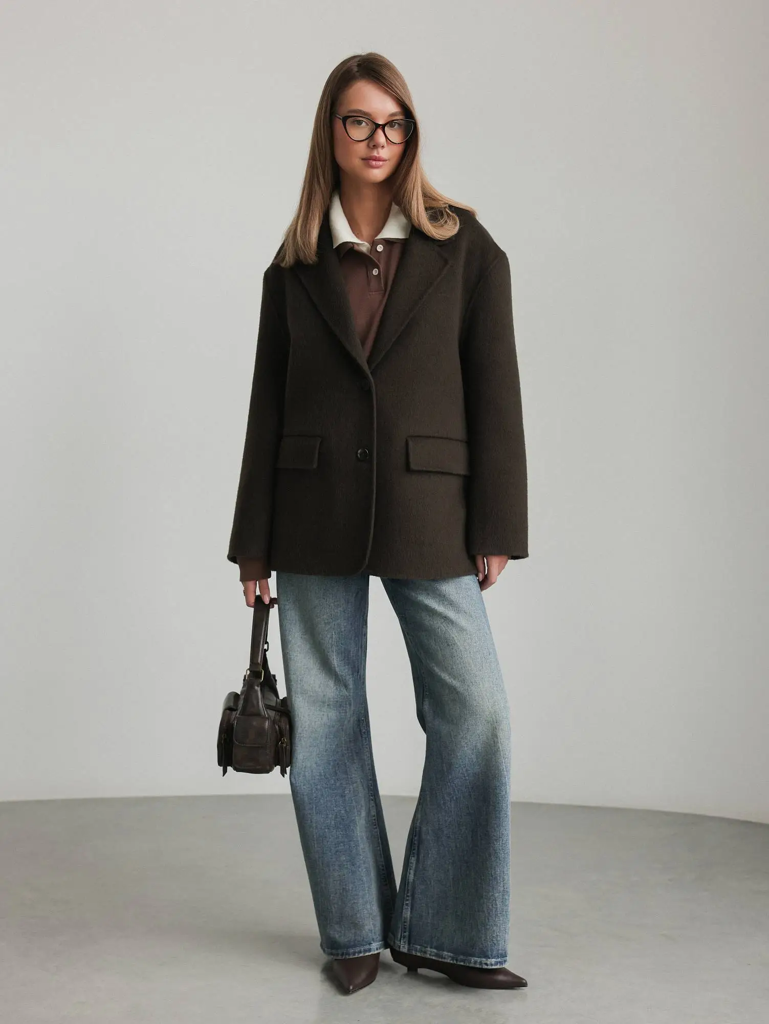 Пиджак (onesize (42-46RU), болотно-коричневый). Избражение № 2