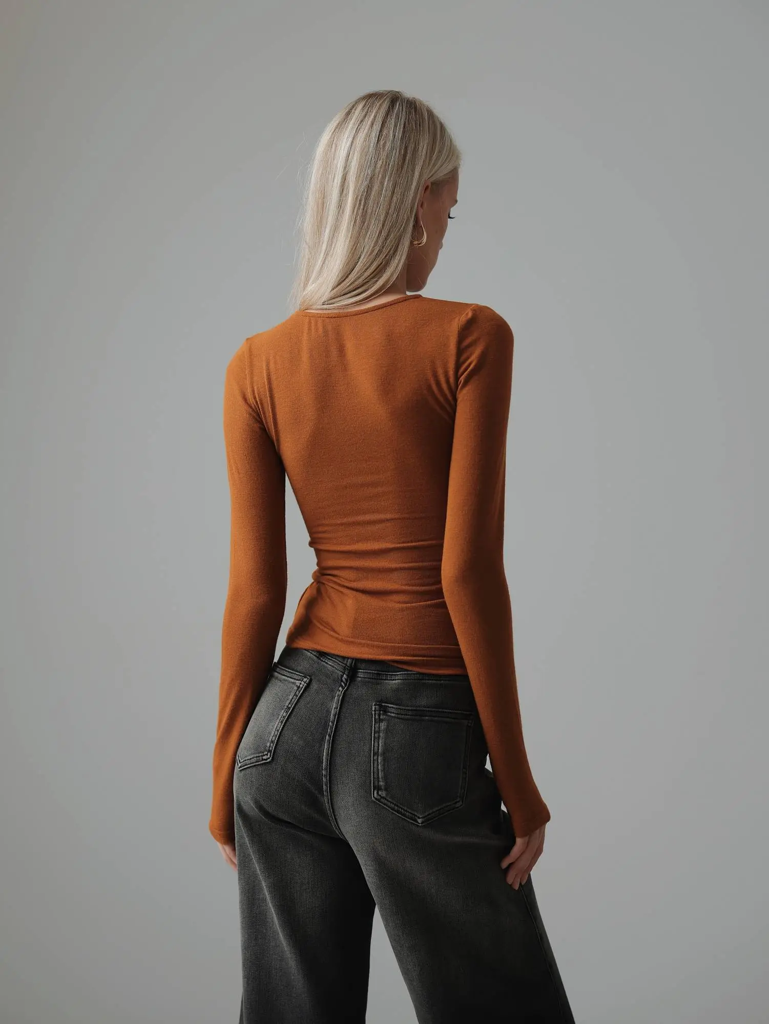 лонгслив (L (46), горчичный). Избражение № 5