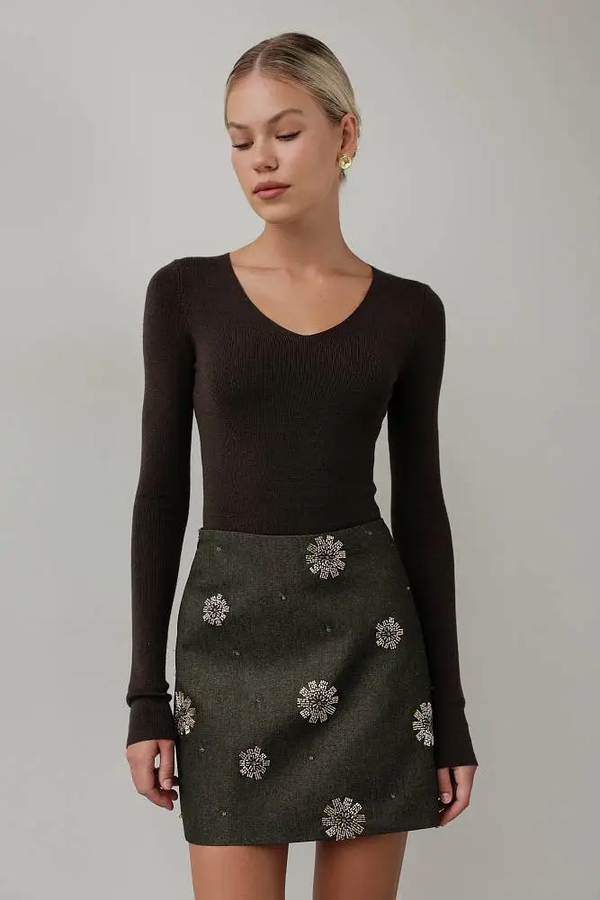 Джемпер (M (44RU), тёмно-коричневый). Изображение № 1